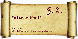 Zoltner Kamil névjegykártya